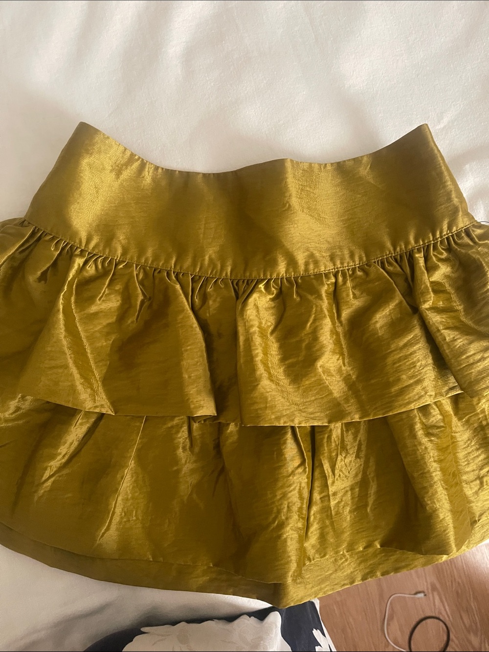 Tiered Circle Skirt in Olive